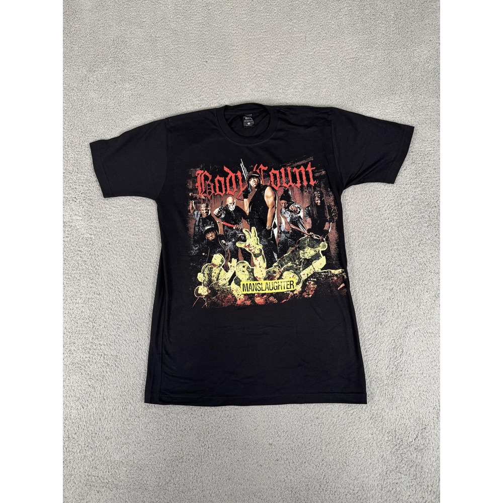 Body Count Manslaughter Tour Shirt Mens Small Black 2014 Band Concert Metal Tee‎